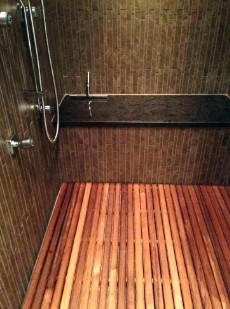 Is teak good for a shower floor?